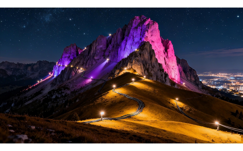 光影塑山魂：山體亮化工程的藝術(shù)、科技與實(shí)踐探索